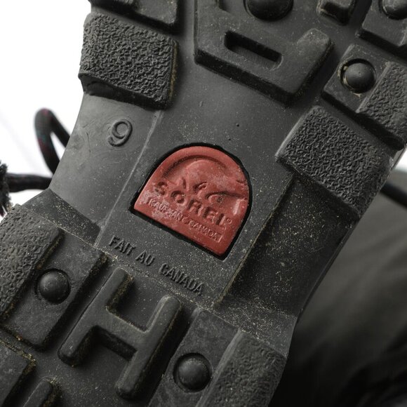 Vintage Sorel Snowfox TR Lined Winter Boots Leather Rubber Kaufman Canada Black - Picture 12 of 16